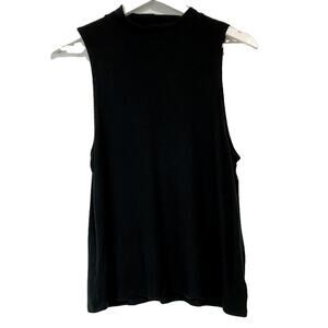 American Eagle Outfitters Women's Tank Top Mock Neck Black Size Medium EUC